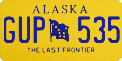 AK license plate GUP535
