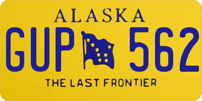 AK license plate GUP562