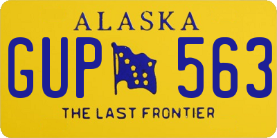 AK license plate GUP563