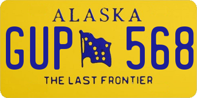 AK license plate GUP568