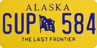 AK license plate GUP584