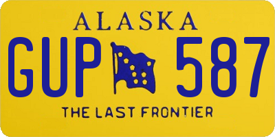 AK license plate GUP587