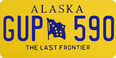 AK license plate GUP590