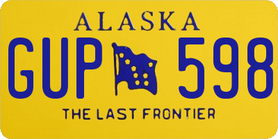 AK license plate GUP598