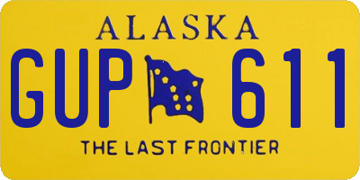 AK license plate GUP611