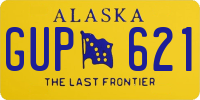AK license plate GUP621