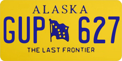 AK license plate GUP627