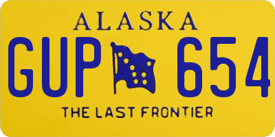 AK license plate GUP654