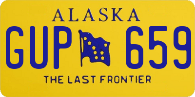 AK license plate GUP659
