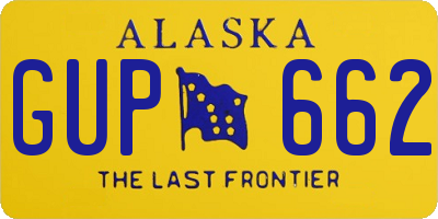 AK license plate GUP662