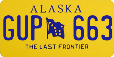 AK license plate GUP663