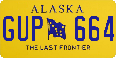 AK license plate GUP664