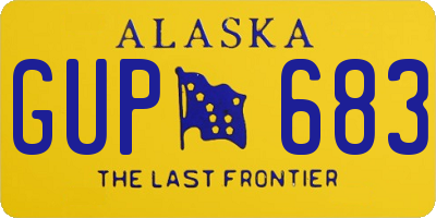 AK license plate GUP683