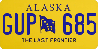 AK license plate GUP685
