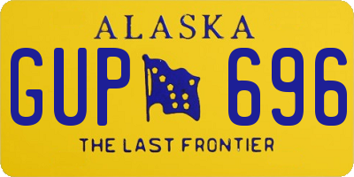 AK license plate GUP696