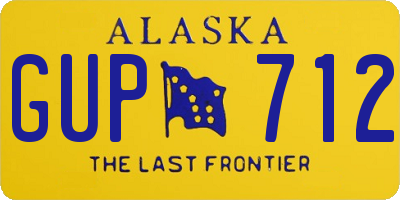 AK license plate GUP712