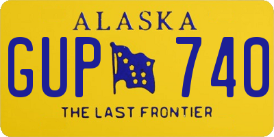 AK license plate GUP740
