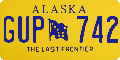 AK license plate GUP742