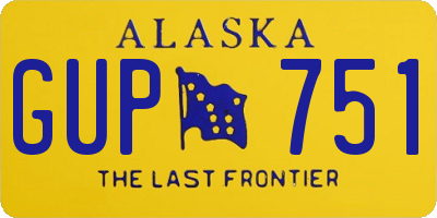 AK license plate GUP751