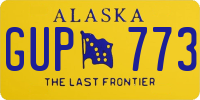 AK license plate GUP773