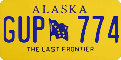 AK license plate GUP774