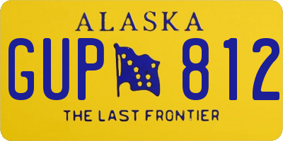 AK license plate GUP812