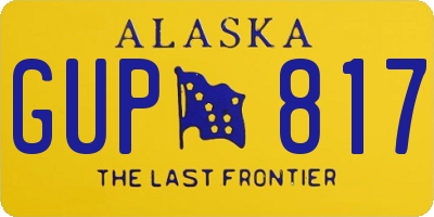 AK license plate GUP817
