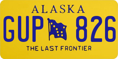 AK license plate GUP826