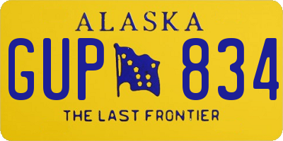 AK license plate GUP834