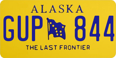 AK license plate GUP844