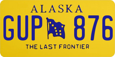 AK license plate GUP876