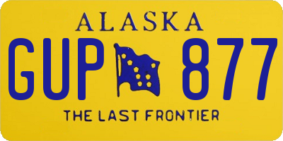 AK license plate GUP877
