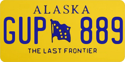 AK license plate GUP889