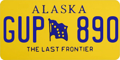 AK license plate GUP890