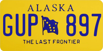 AK license plate GUP897