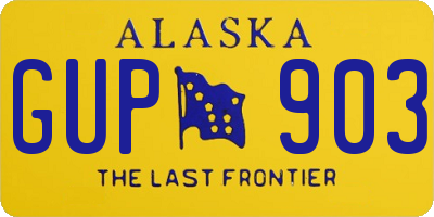 AK license plate GUP903