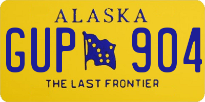 AK license plate GUP904