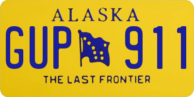 AK license plate GUP911