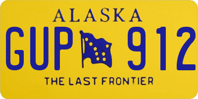 AK license plate GUP912