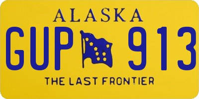 AK license plate GUP913