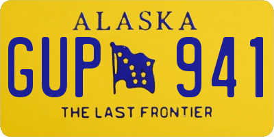 AK license plate GUP941