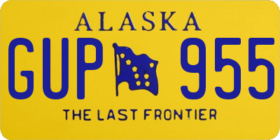 AK license plate GUP955
