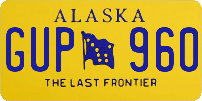 AK license plate GUP960