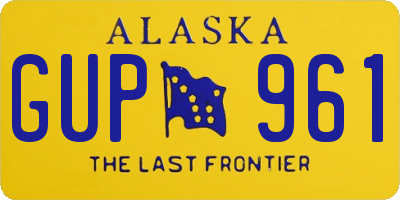 AK license plate GUP961