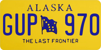 AK license plate GUP970