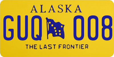 AK license plate GUQ008