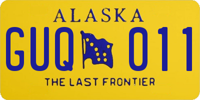 AK license plate GUQ011