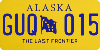 AK license plate GUQ015