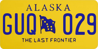 AK license plate GUQ029