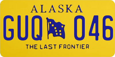 AK license plate GUQ046